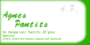 agnes pantits business card